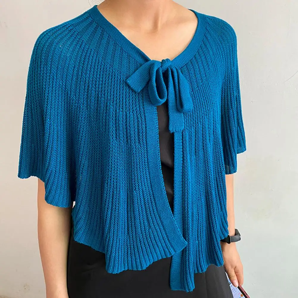 

Front Lace-up Simple Lady Warm Small Shawl False Collar Scarf Skin-Touching False Collar Scarf Solid Color for Gathering