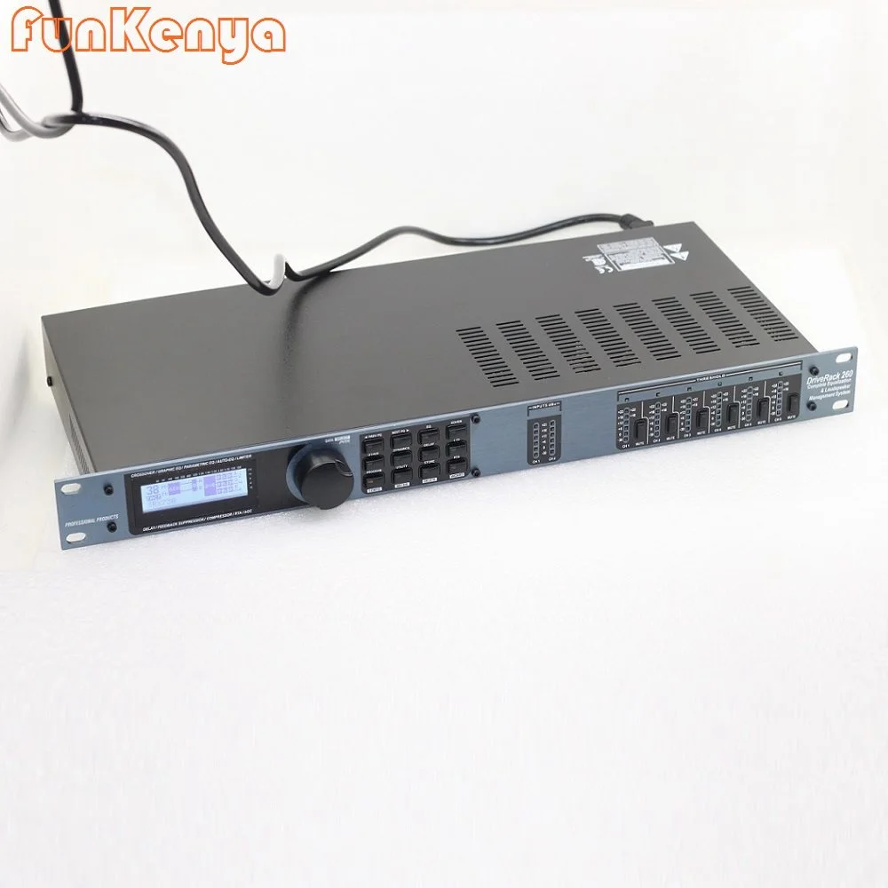 

PA 260 Professional Stage Digital Audio Processor Effector Anti-Howling Divider Suppressor Divider 2 Ways Input Output 6 Digital