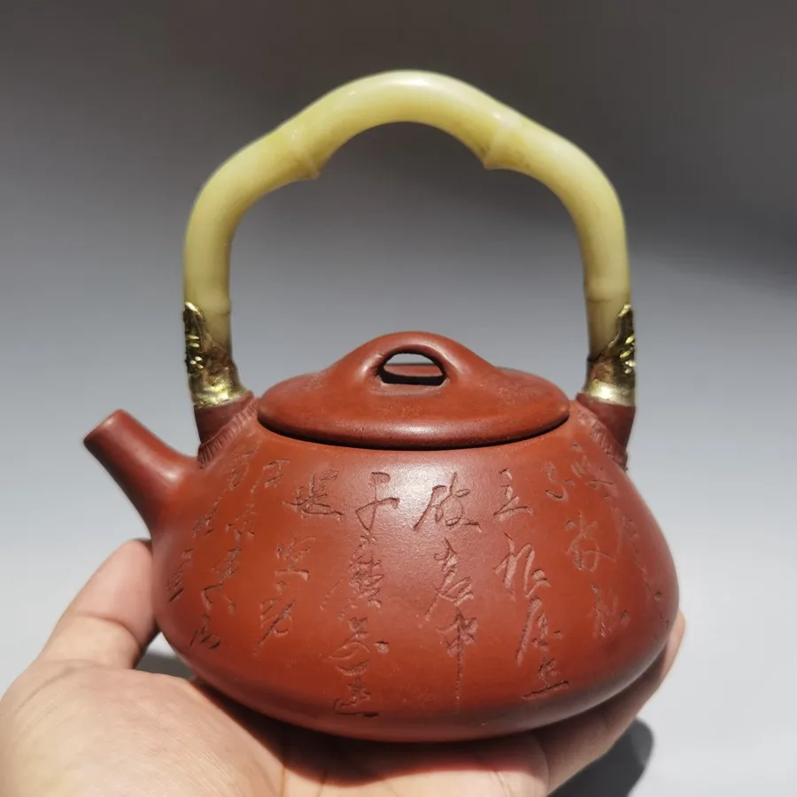 

Китайские исинские пурпурные глиняные чайные горшки, красная грязь, ручная работа, лифтинг, чайный набор Jinsha Temple Monk 460 мл