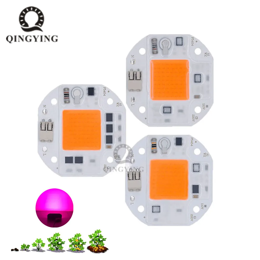 

100W 70W 50W COB LED Grow Light Welding Free 220V 110V LED Chip for Plants Growing Grow Light Tent Full Spectrum LED Phytolamp