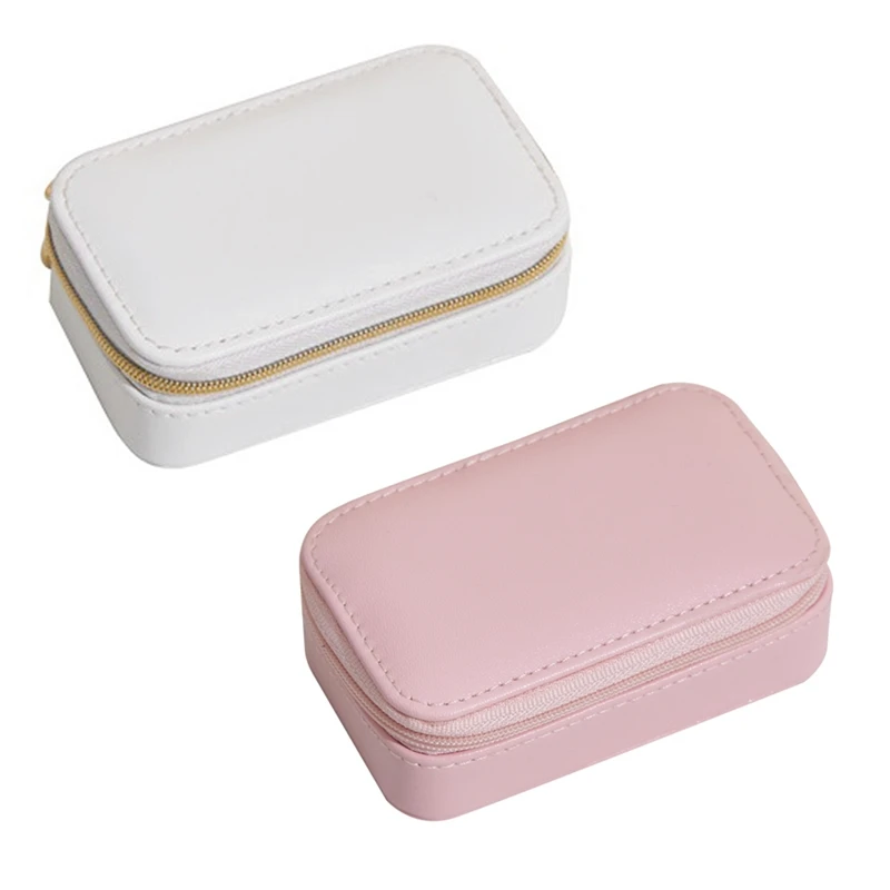 

Маленькая шкатулка для украшений, портативный органайзер для хранения колец и серег