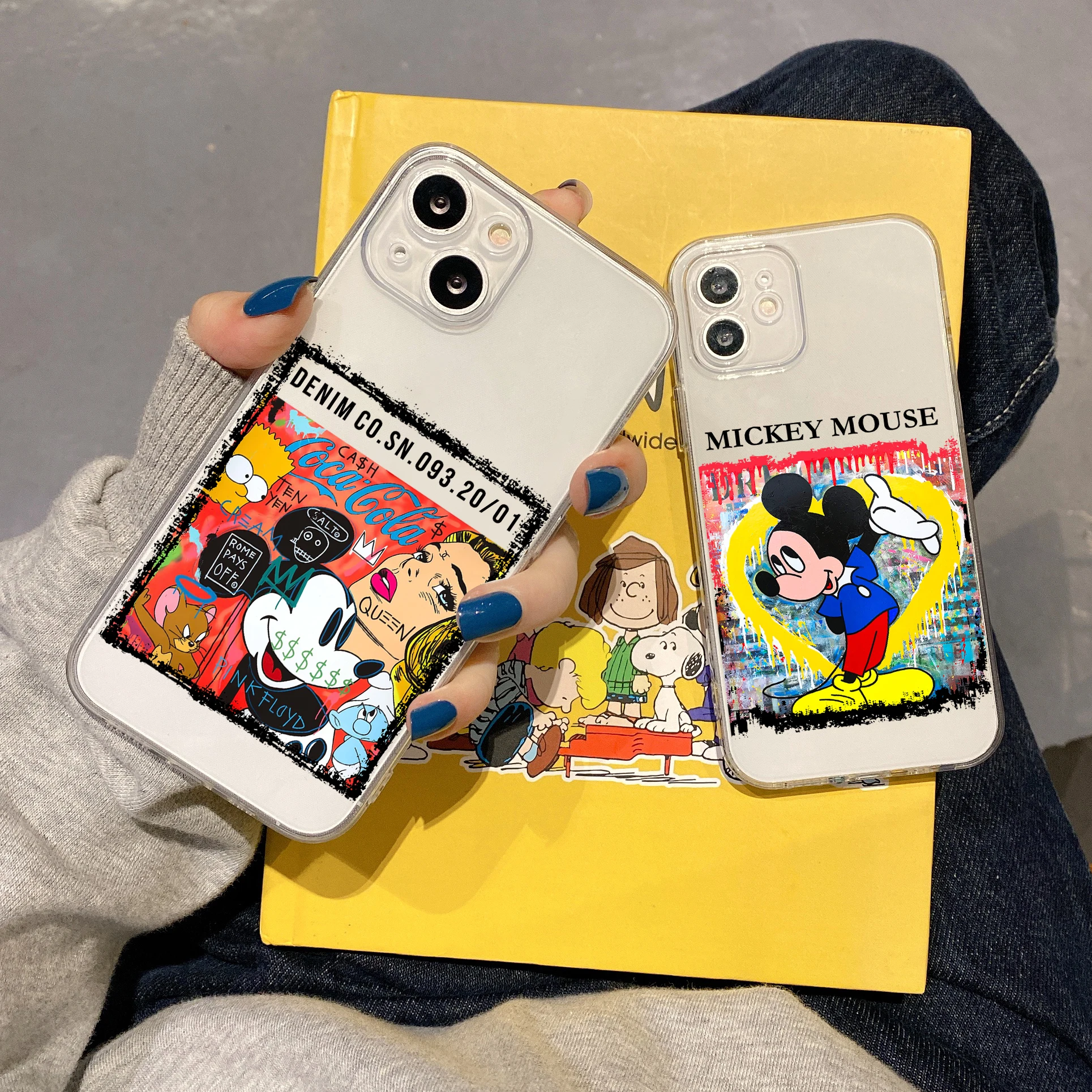 

Disney Fashion Mickey Case For iPhone 14 Pro Max For 13 12 11 Pro Max 12 13 Mini X XR XS Max SE 6 7 8 Plus Phone Case Funda