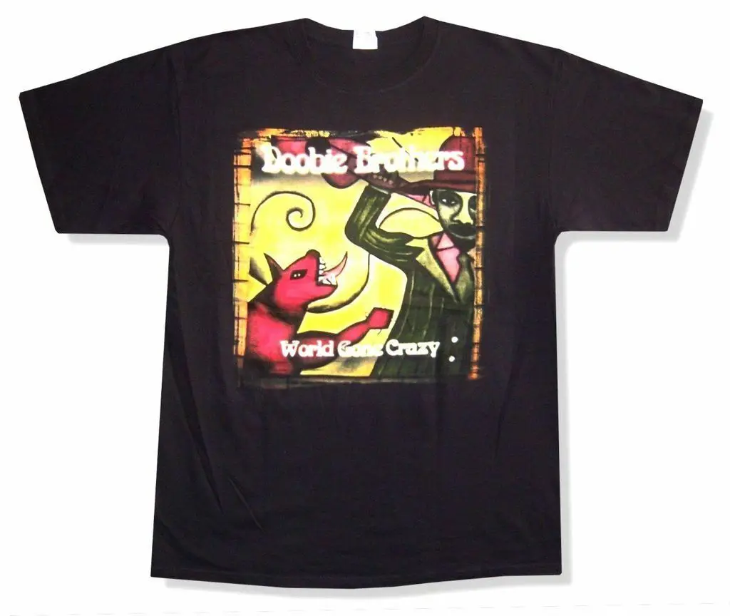 

Doobie Brothers World Gone Crazy Tour 2010 Black T Shirt New