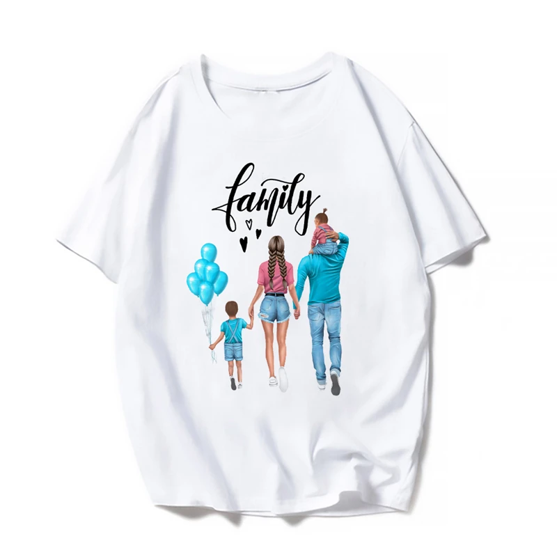 

Harajuku Graphic Tshirt Women happy family Print Funny Cartoon T-shirt ladies Clothing Streetwear Kawaii T Shirt Female Tops Tee