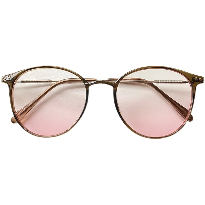 Круглая маленькая оправа с защитой от синего света очки для близорукости