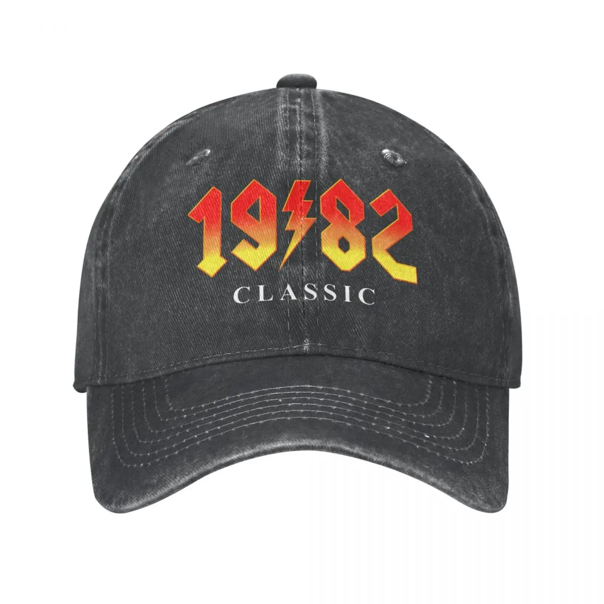 

Vintage Denim 40th Birthday Gift Rockin Since 1982 Rock Baseball Cap Dad Sun Hats Snapback Casquette Gorras