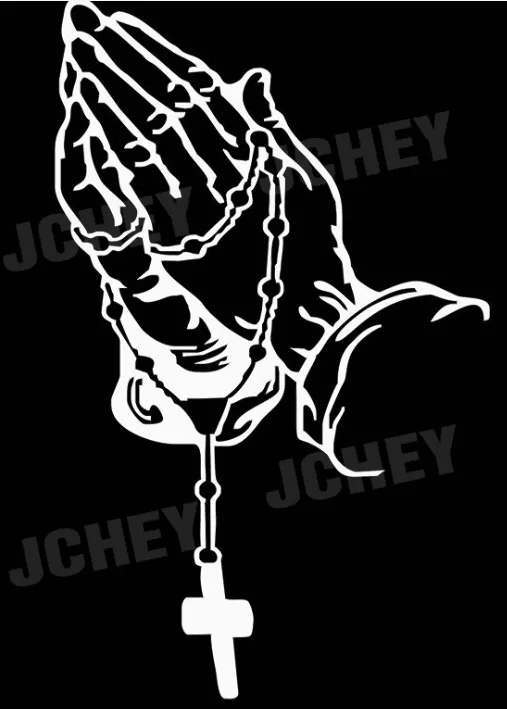 

Автомобильные молитвенные жесты, лазерные наклейки, Бог Иисус Христос, модные декоративные наклейки для стайлинга кузова автомобиля, автомобильные наклейки, творчество