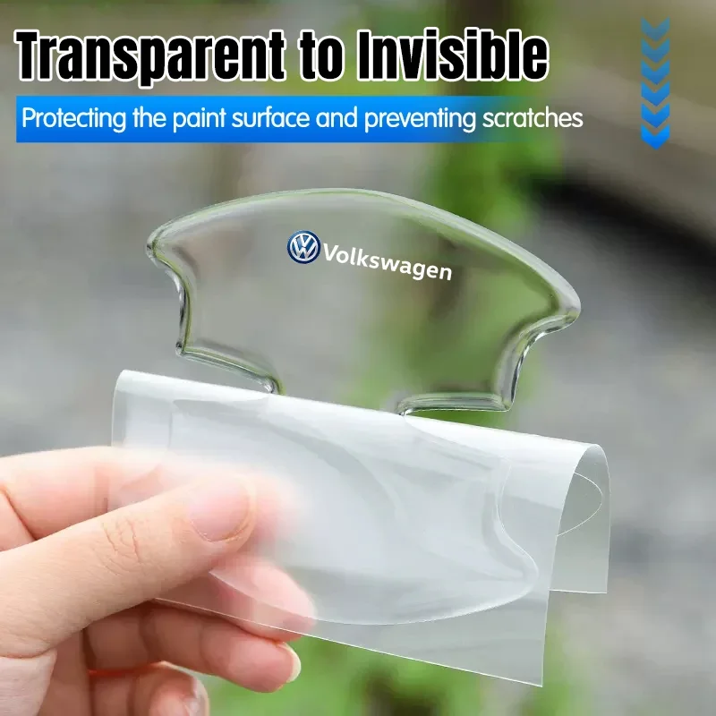 4/8 шт. защитные наклейки на дверную ручку автомобиля авто эмблема пленка против