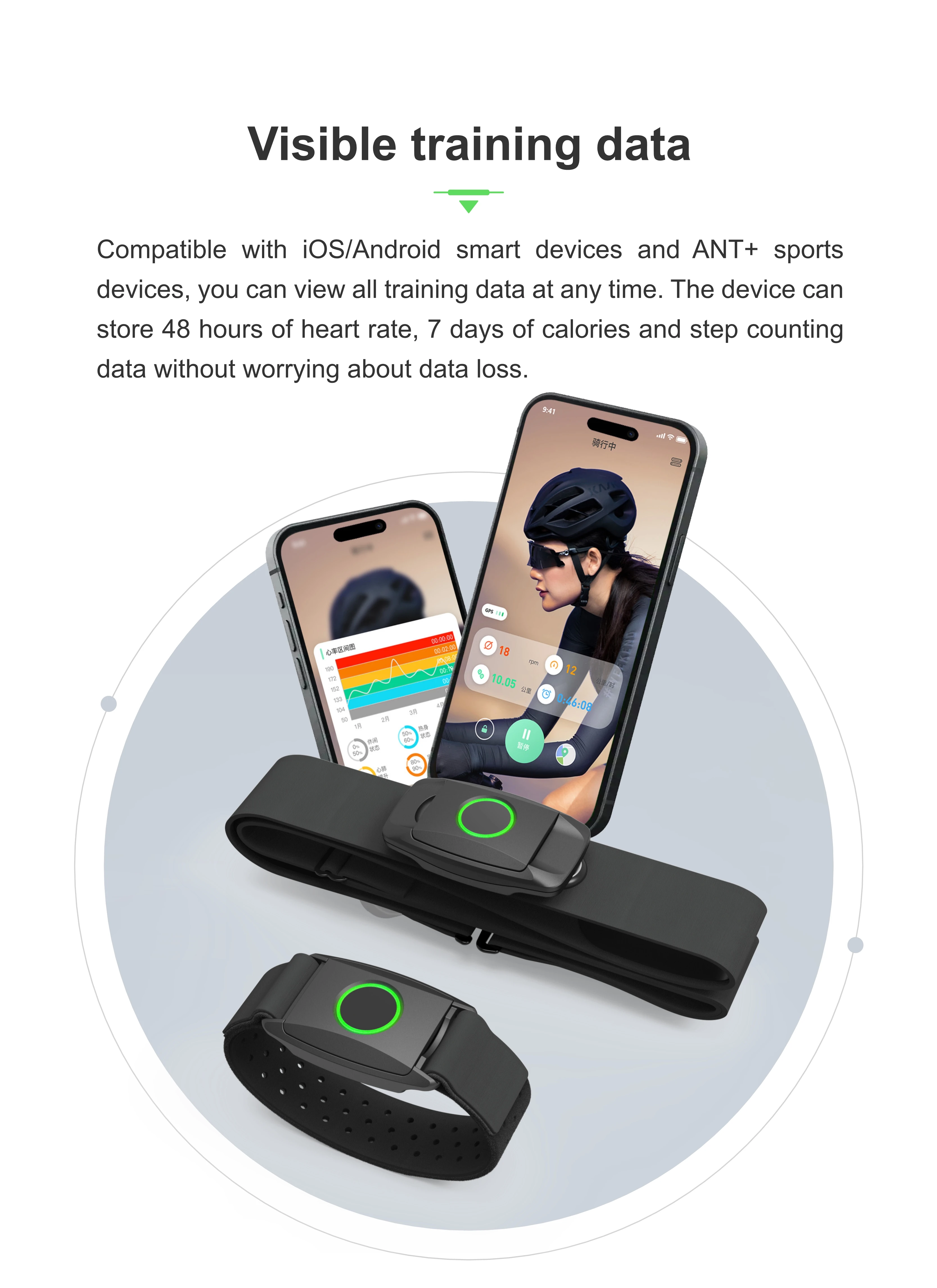 Пульсометр Chileaf CL808 с нагрудным и наручным ремнем, фитнес-трекер CL808 с датчиками ЭКГPPG, ANT+, водонепроницаемый IP67, унисекс (art.: 3920d9fcd7ca2) - 3920d9fcd7ca2