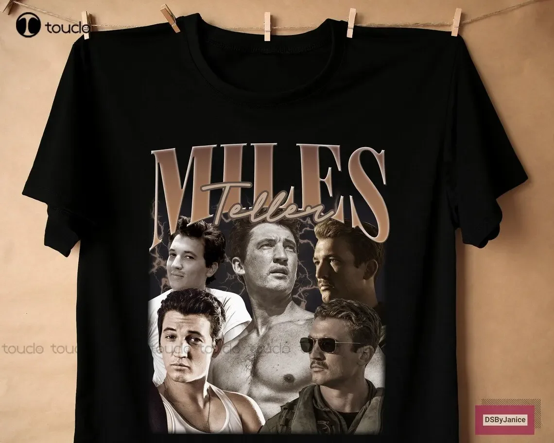 Retro Miles Teller Vintage Shirt Top Gun Maverick Women Tshirts Loose Fit Short Sleeve Funny Tee Shirts