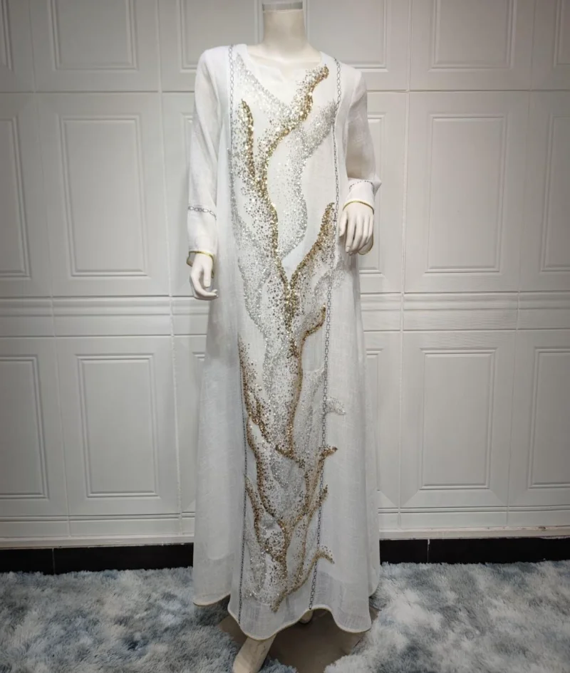 African Dresses For Women Elegant Dashiki Summer Autumn Muslim Fashion Abaya Maxi Dress Traditional Fairy Dreaes Africa Clothing