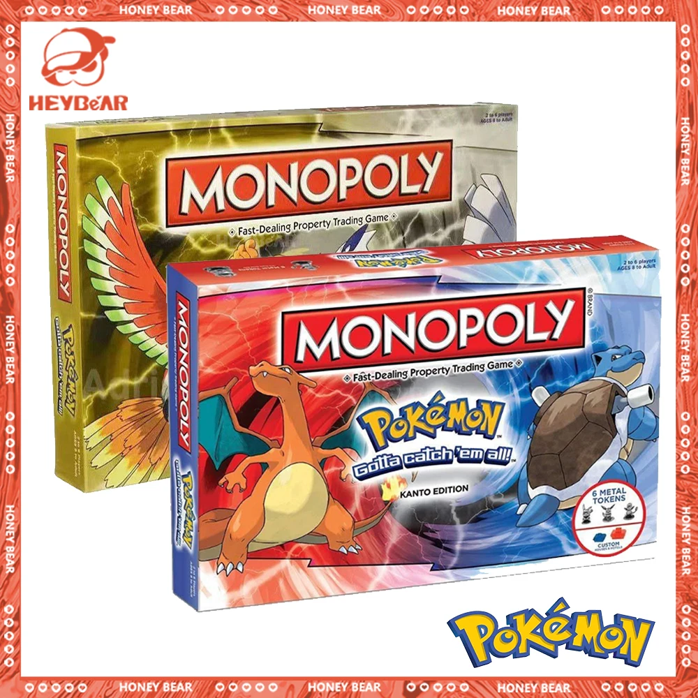Настольная игра Pokemon Monopoly Johto And Kanto Edition английская версия семейная вечеринка