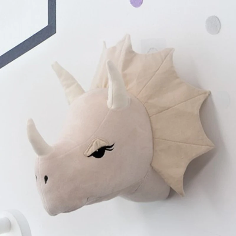 

Cute Cartoon Animals Head Wall Hanging Decor Kids Room Decoration Kawaii Plush Toys for Children Room Nursery