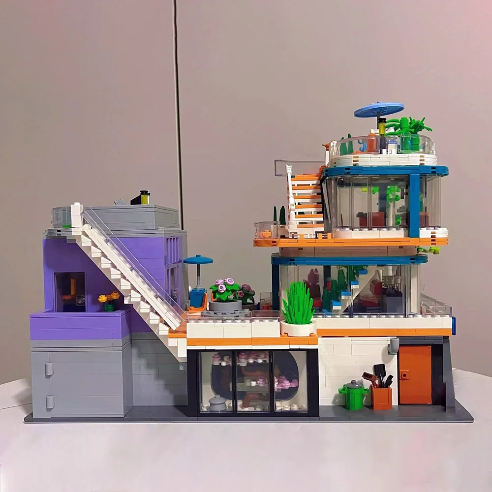 10507 креативный эксперт Moc Фэнтези Плаза уличный вид кирпичи модульная модель дома