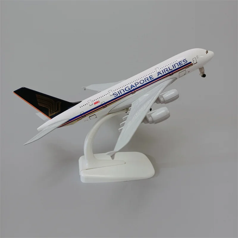 

Alloy Metal Air SINGAPORE Airlines A380 Airplane Model SINGAPORE Airbus 380 Airway Diecast Plane Model Aircraft With Wheels 18cm