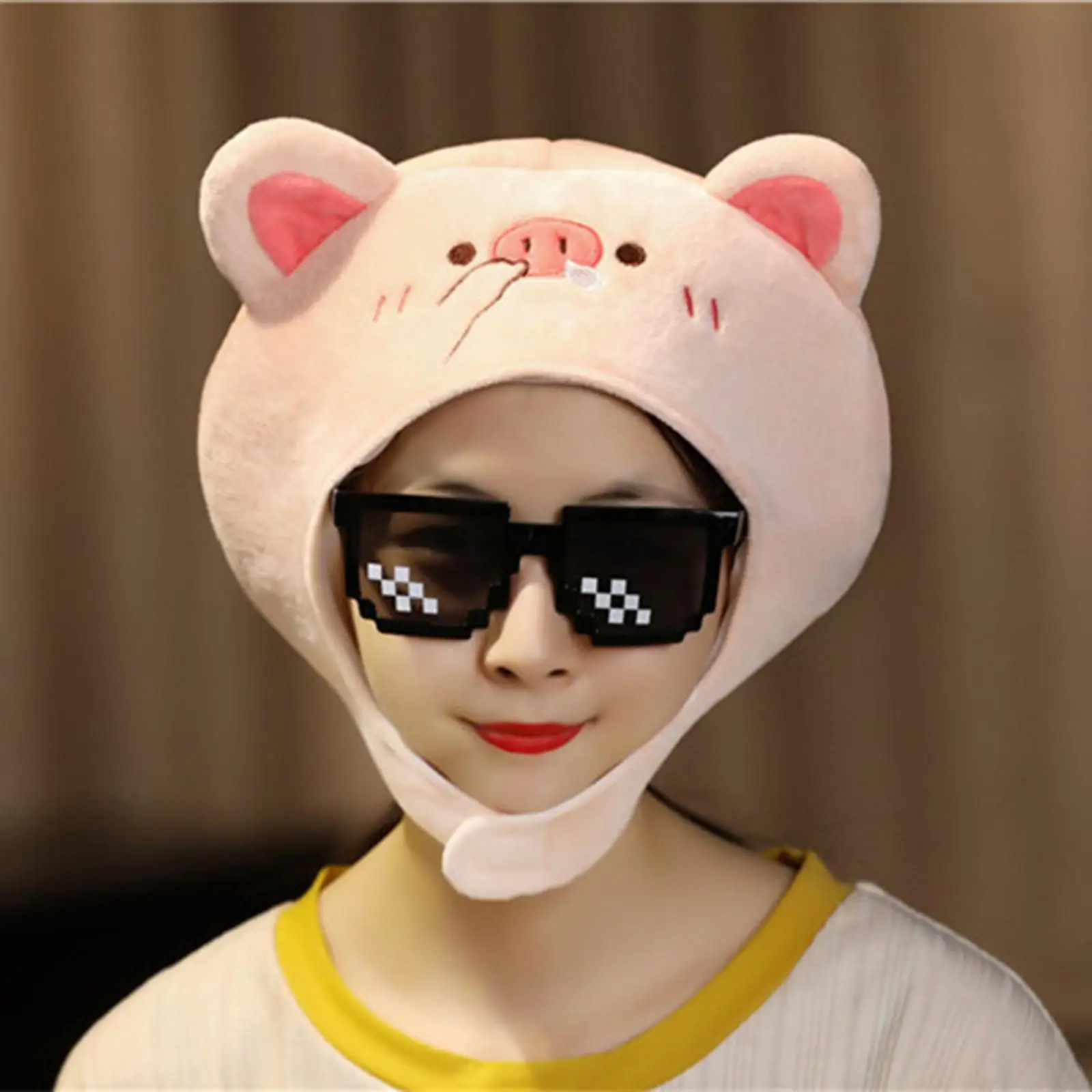 

Аксессуары для костюма, плюшевая шляпа, тёплый капюшон, реквизит для фото, милые Мультяшные шапки для выступлений, платьев