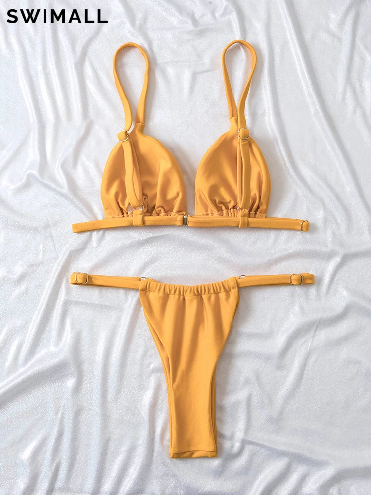 2022 сексуальный купальник бикини в рубчик женский комплект из двух частей