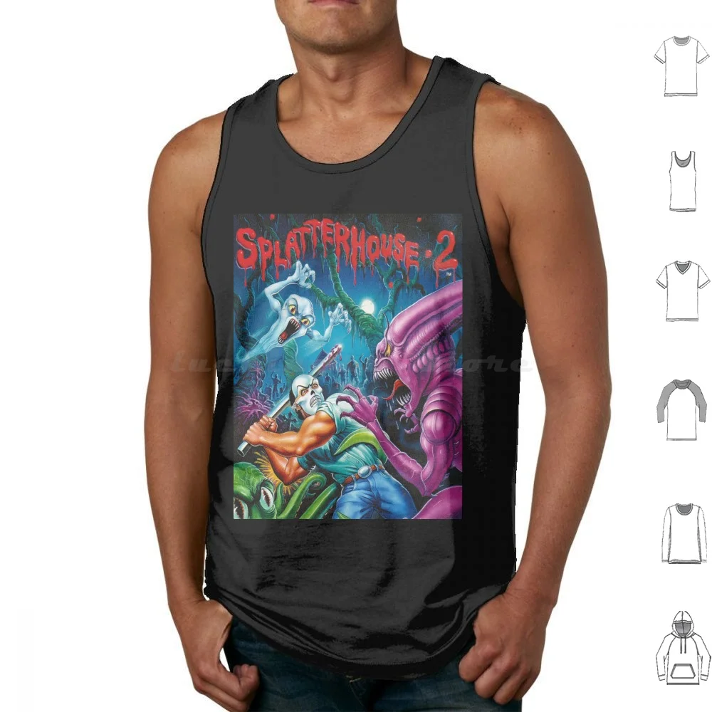 

Splatter House 2 Tank Tops Print Cotton Retro Game Gaming Splatter House