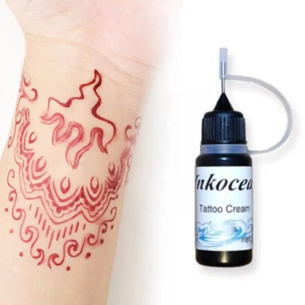 

10ml Multicolor Semi-permanent Tattoo Ink Paste For Temporary Tattoo Body Art Sticker Natural Body Paint Tattoo Supplies Ne B9h9