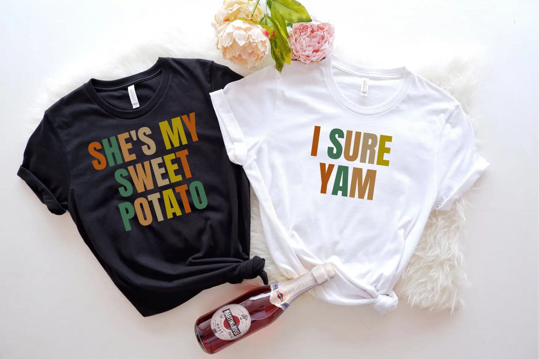 Футболка для пар на День Благодарения She'S My Sweet Potato I Yam Matching Holiday