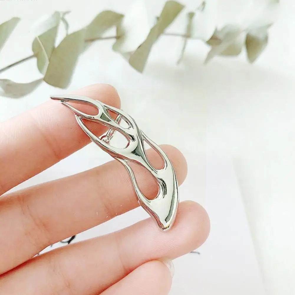 

Серьги-каффы в стиле панк с эффектом пламени, клипсы для ушей без пирсинга, серьги для женщин и мужчин, серьги-кафффальш, Хрящевые клипсы, юве...