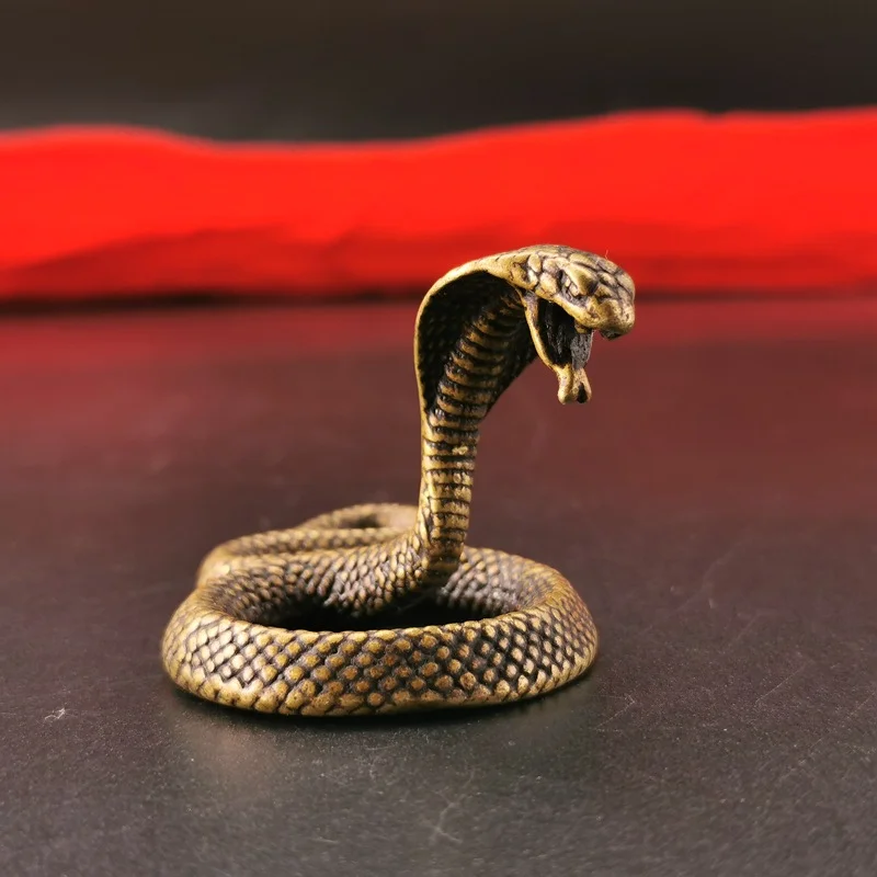 

Медная Кобра, Зодиак, змея, украшения для дома, мини-фигурки змеи