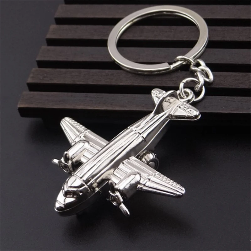 

NEW Creative Aviation Aircraft Keychain Car Metal Key Ring Male And Female Key Chain Business Small Gifts
