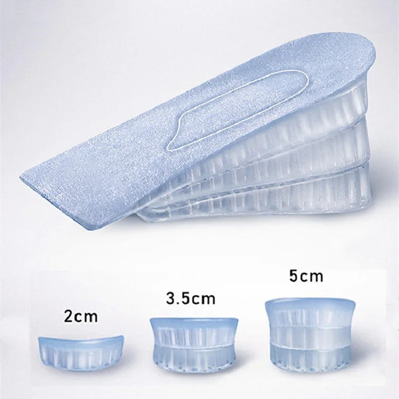 

1 Pair Invisible Height Increase Insoles for Women Men Half Insole 3-Layer Air Up Lifts Elevator Shoes Pad Heel Lifting Inserts