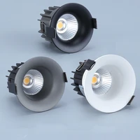 cob led downlights dimmable narrow border anti glare recessed ac85 265v 7w 12w 15w 18w ceiling lamps hotel villa lighting