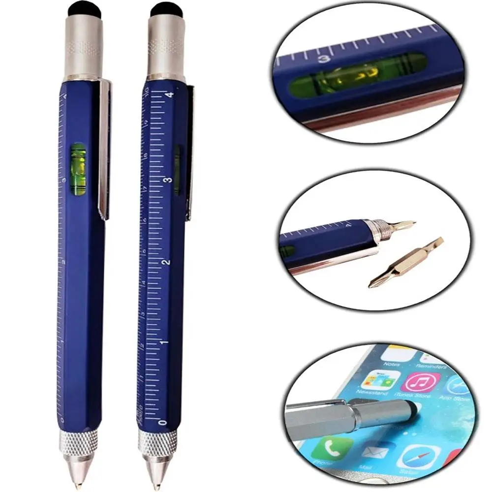 

Cetvelli Tornavidali Water Swivel Touch Mimar Blue Pen