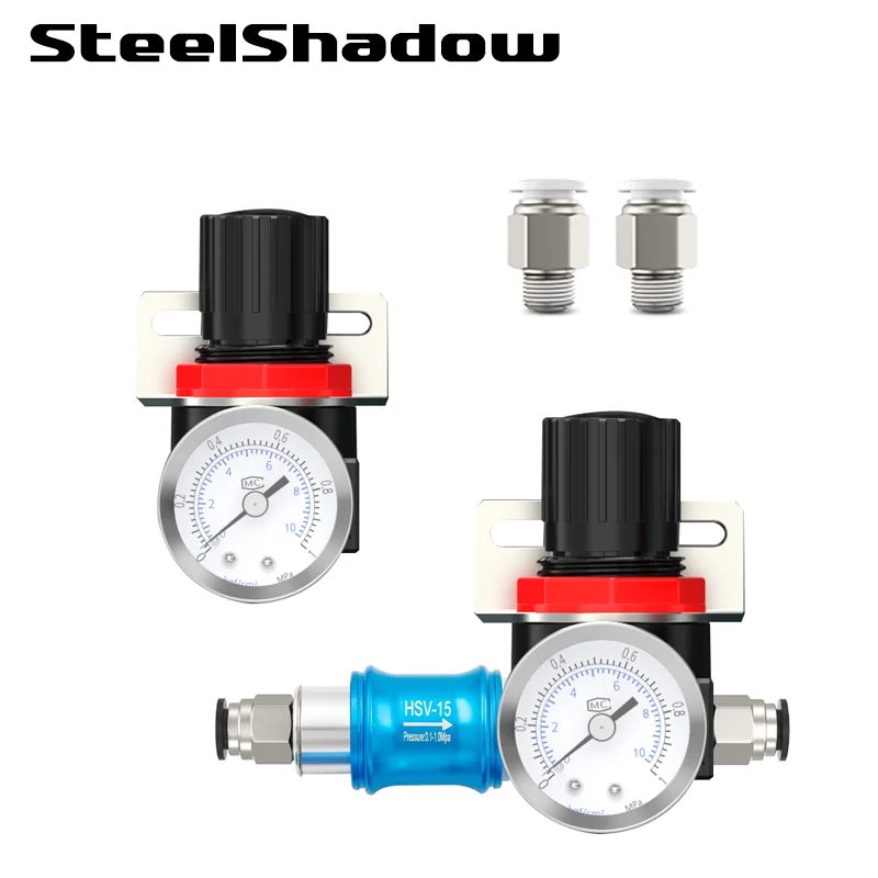 AR2000 1/4 резьба BSP пневматический воздушный компрессор регулятор давления 4 мм 6 8 10 12