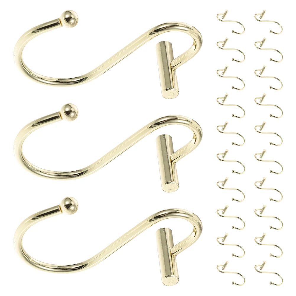 

24pcs Shower Curtain Hooks Bathroom Shower Curtain Rod Hooks for Replacement