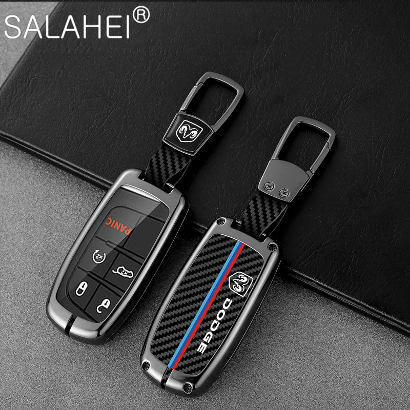 

Car Key Case Cover For Dodge Challenger RAM 1500 Charger Avenger Caliber Durango Journey Dart Viper Nitro Keychain Accessories