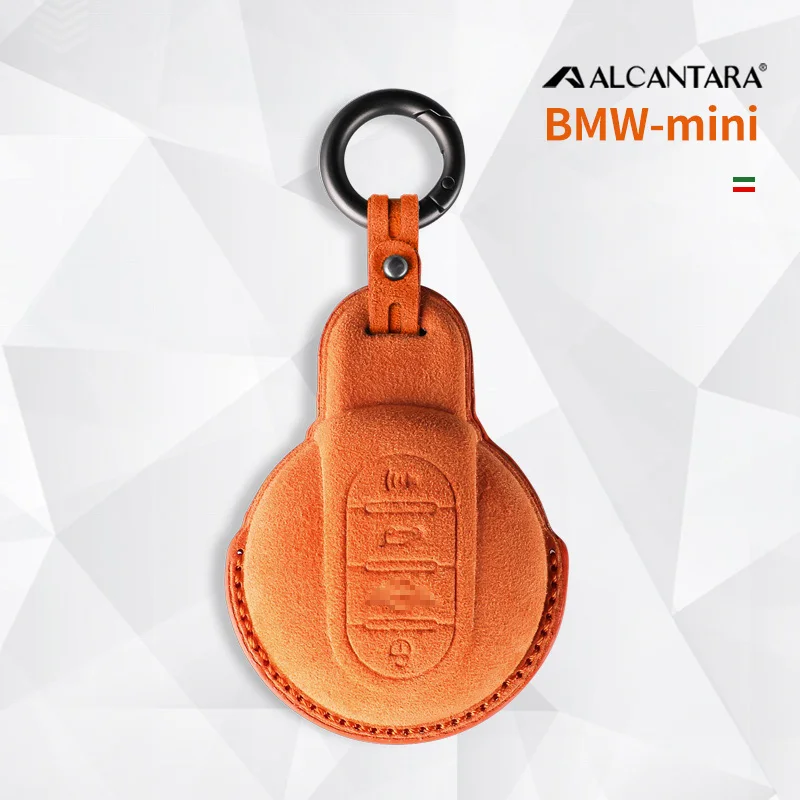 

Car Remote Key Bag Cover Alcantara Keychain Accessories For BMW Mini Cooper R56 ONE JCW F54 F55 F56 F60 R55 R57 R58 R59 R60