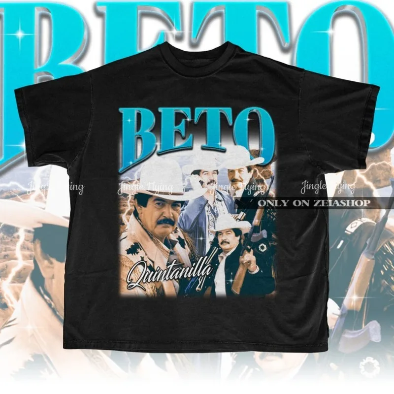 Фото Толстовка в стиле ретро Norberto, мексиканская рубашка Corridos, футболка Beto Quintanilla El Mero Leon Del Corrido №2