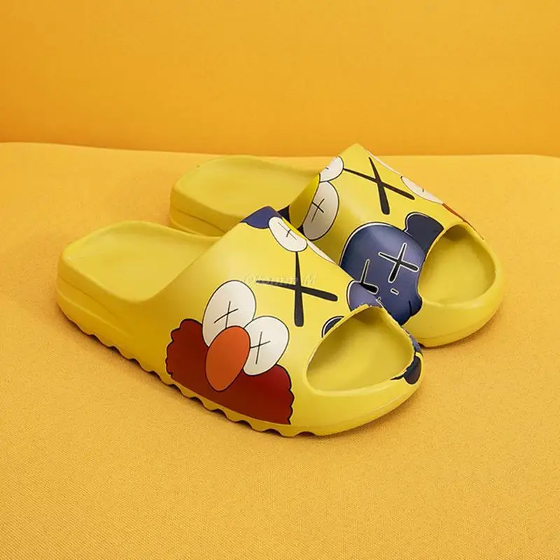 Unisex Men Women Beach Slippers Platform Fish Mouth Flip Flops Cool Slides Soft Non-Slip Cute Cartoon Home Shoes Women Sandals