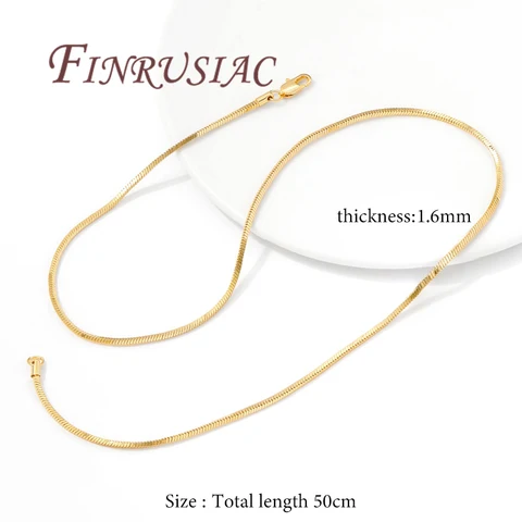 Золотые позолоченные цепочки-змеи FINRUSIAC 2 штуки