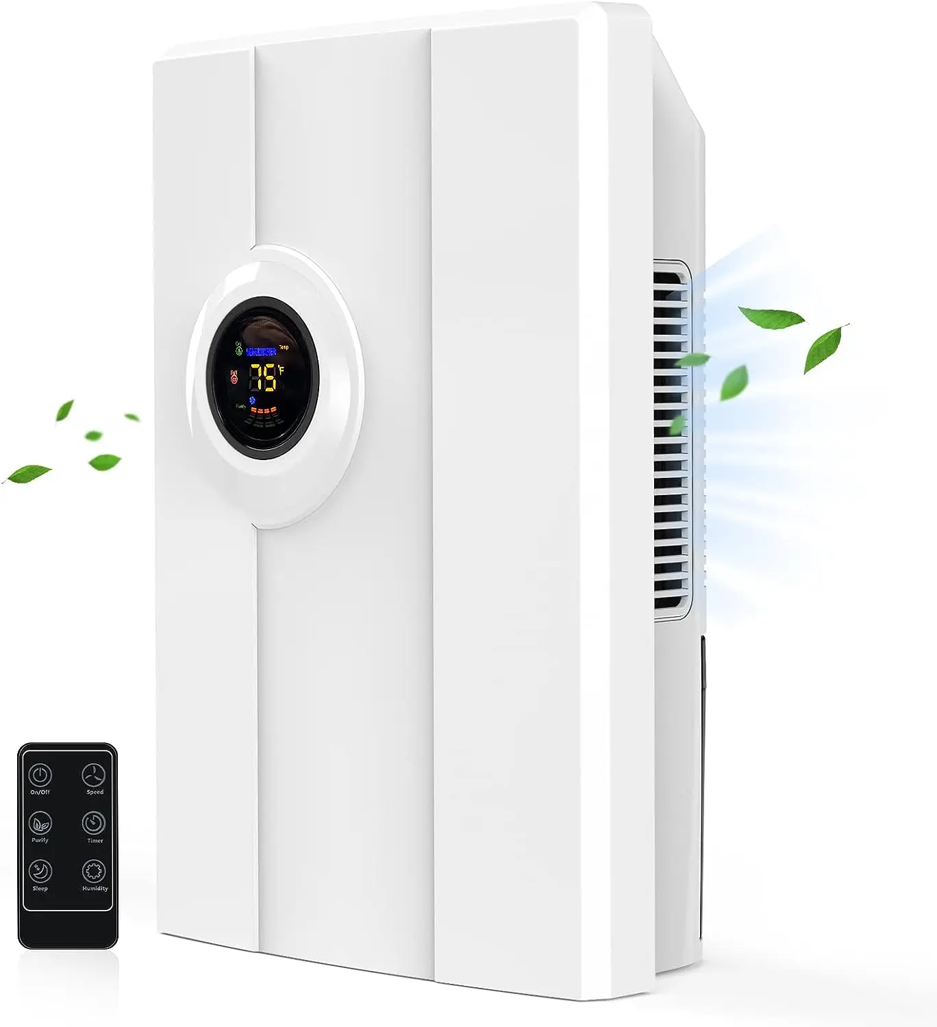 

Portable Dehumidifiers for Home, 68 OZ Quiet Small Dehumidifier With Drain Hose, Auto Shut Off, 24H Timer, Rapid Dehumidificatio