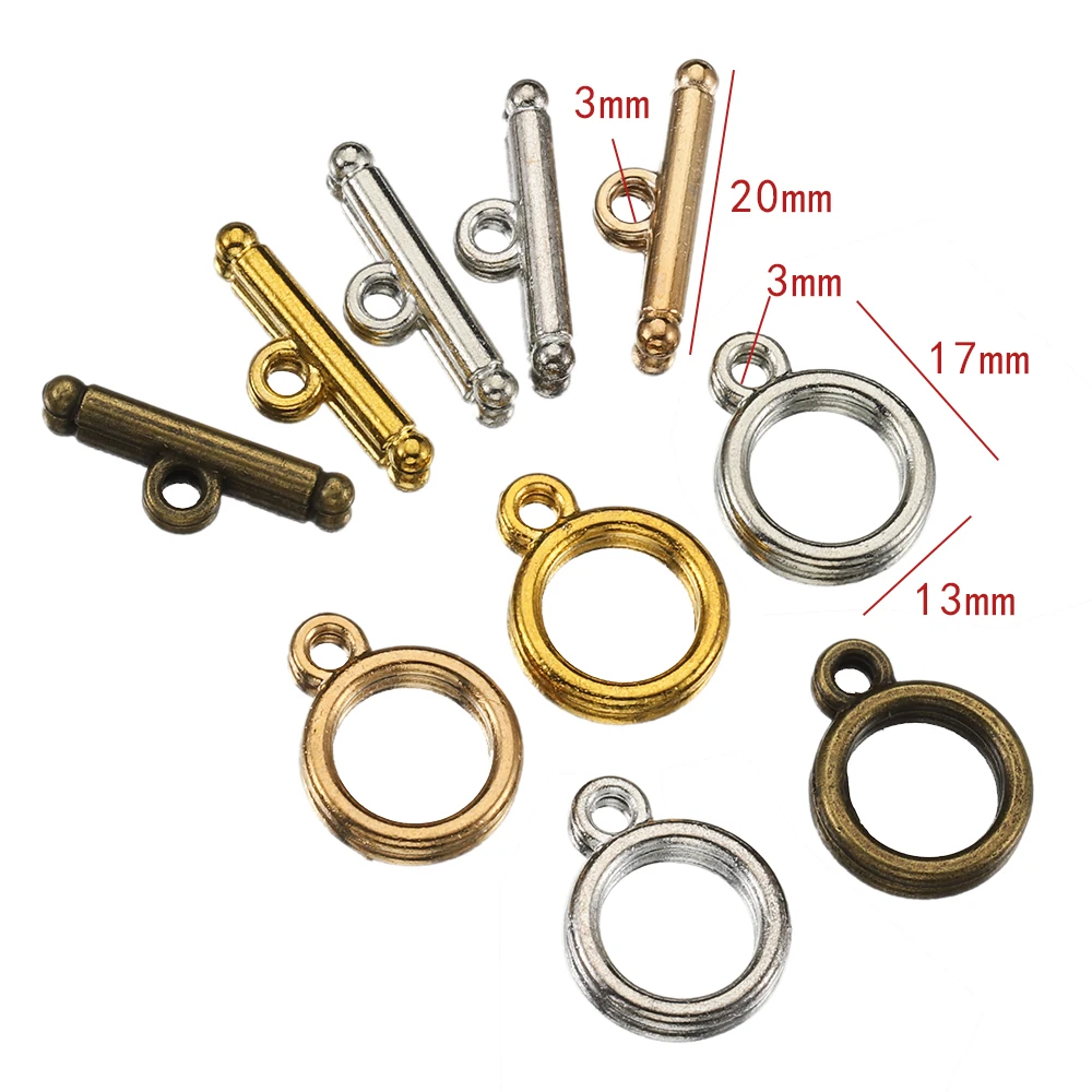 10Pcs/Set OT Toggle Clasps Hooks Connectors for DIY Jewelry Making Bracelet Necklace Tail Closure Buckle Accessories Wholesale