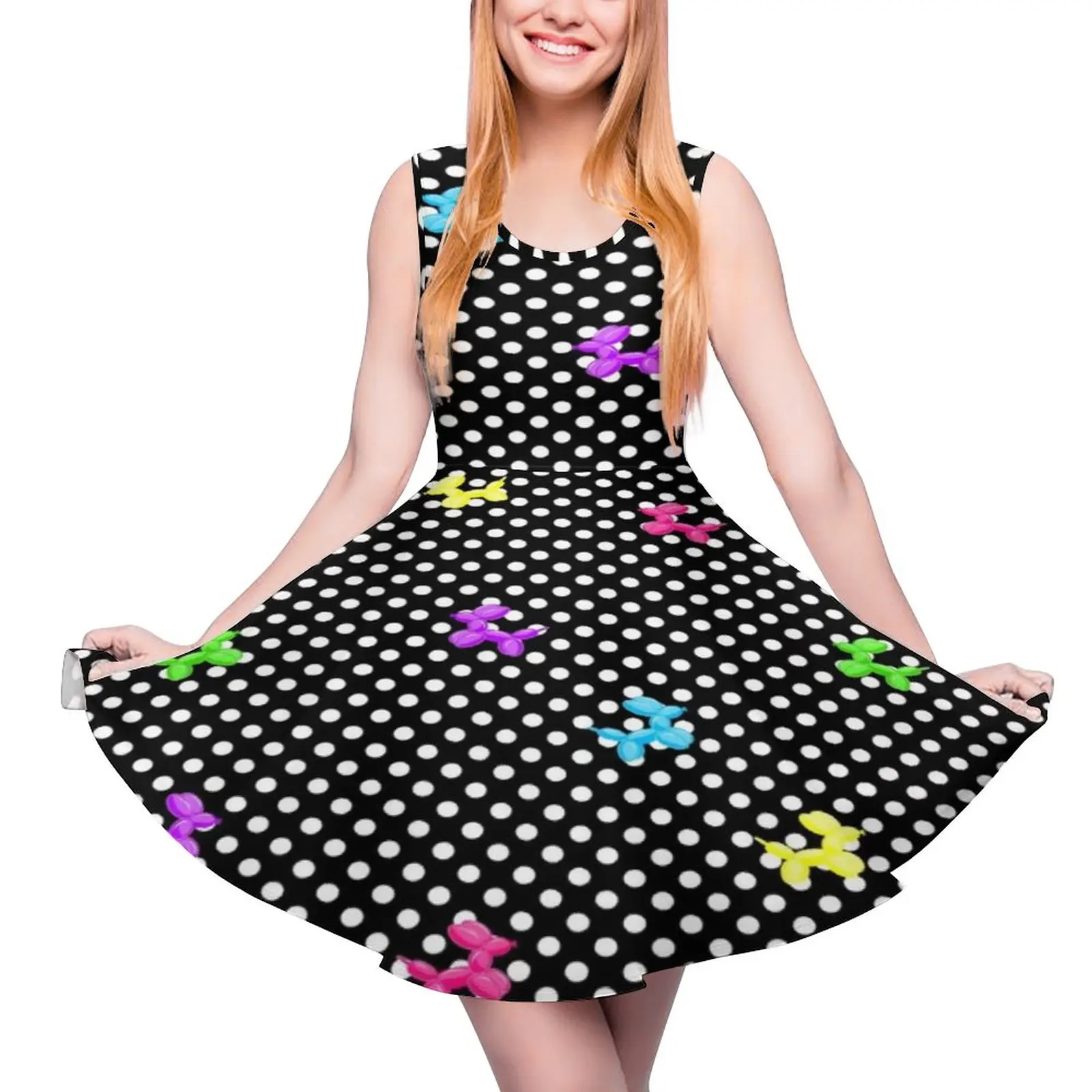 

Платье женское летнее с принтом в горошек, размеры до 5XL