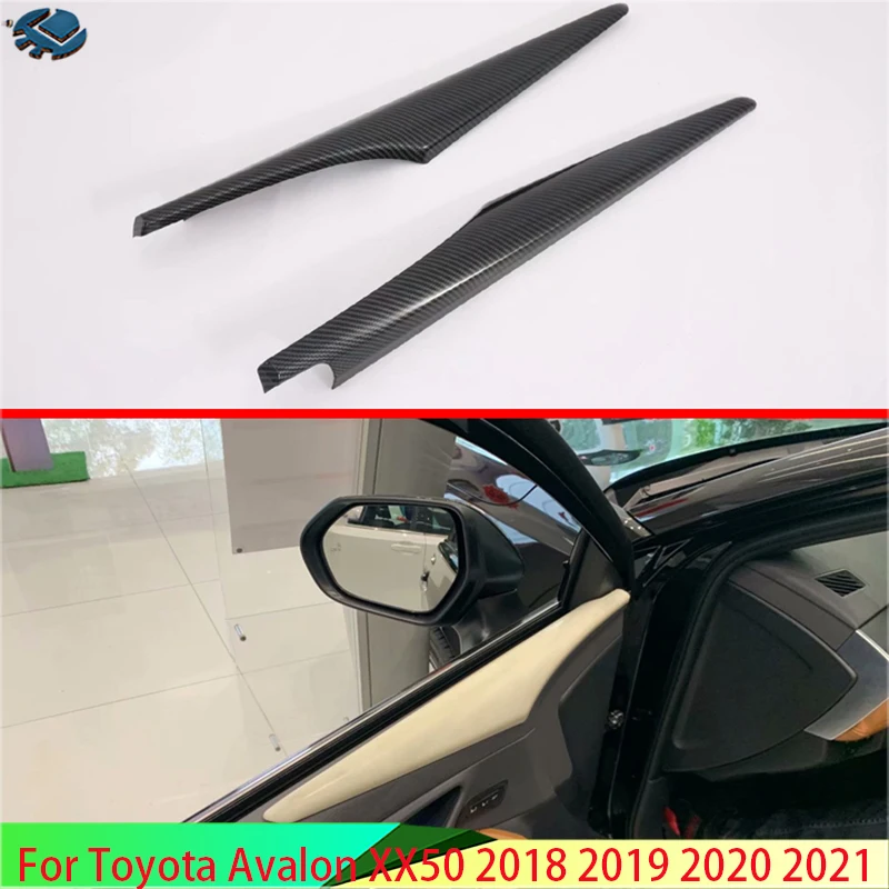 

For Toyota Avalon XX50 2018 2019 2020 2021 2022 Carbon Fiber Style Car Inside Door Garnish Body Trim Accent Molding Cover Bezel