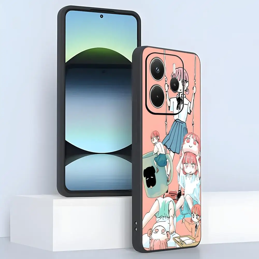 Фото Чехол для телефона Anime Blue Box, мягкий черный чехол для Redmi Note11 12 13 14Pro Plus S 5G 14C A3 №2