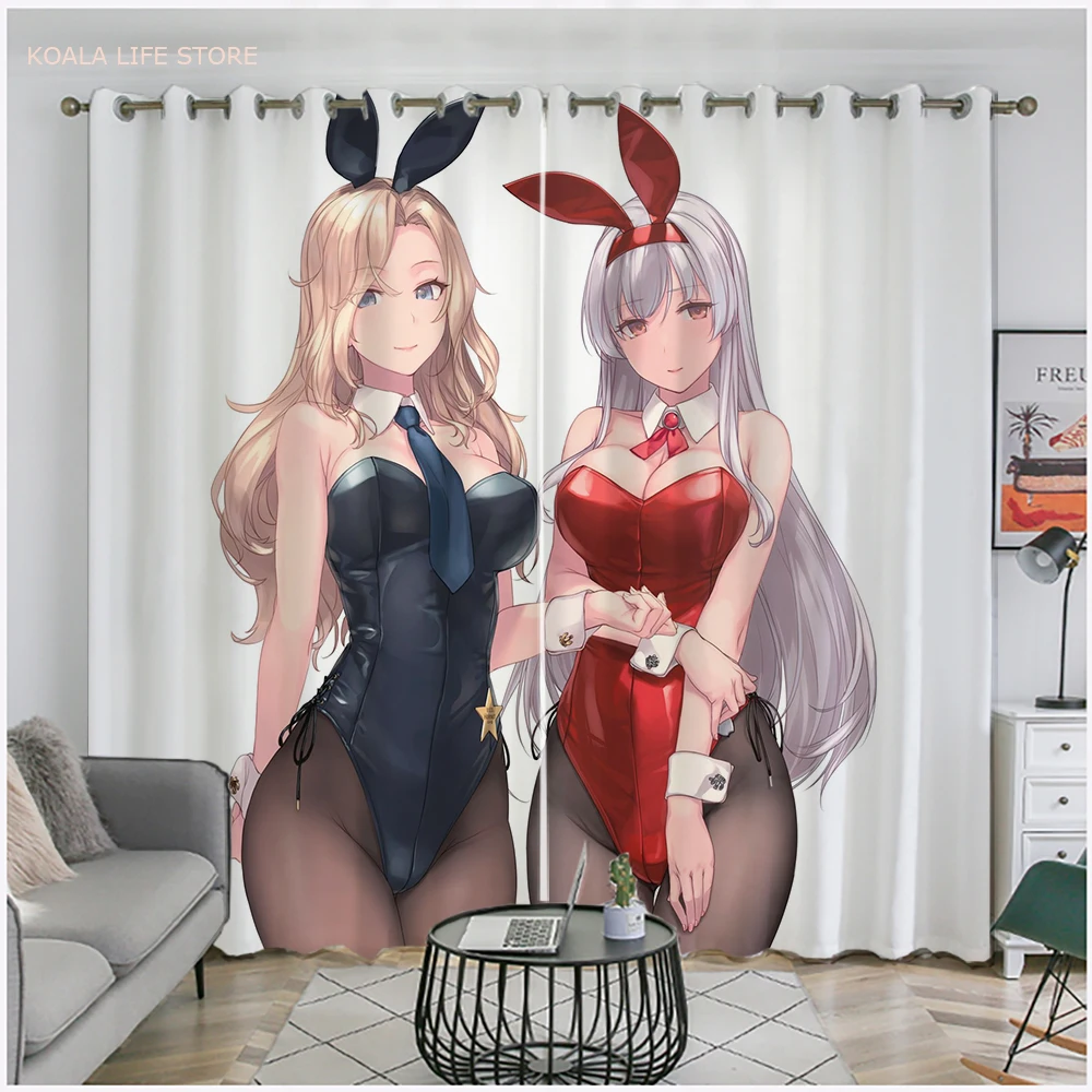 

Светонепроницаемые занавески s, сексуальная женская занавеска на окна с аниме-декором для гостиной, спальни для молодых взрослых, домашние ...