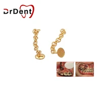 dental lingual traction chain goldensilver round orthodontic mesh base lingual buttons orthodontdentist gold set tools 2pcsbag