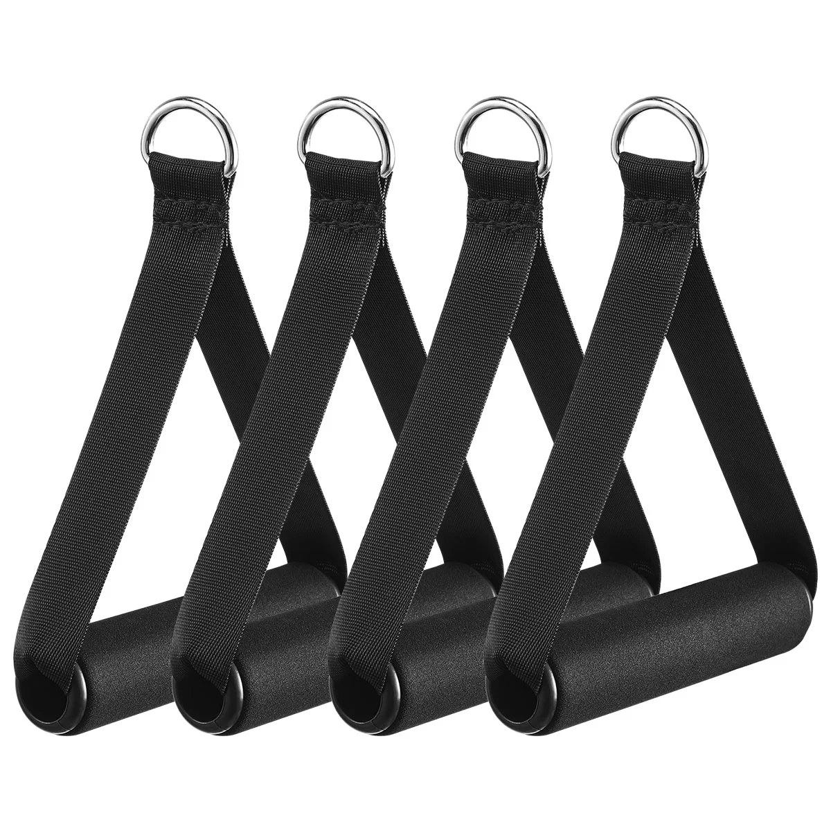 

4Pcs Cable Machine Attachments Resistance Bands Handles, Single- Grip Handle Lightweight Wrapped Handle Exercise Handle