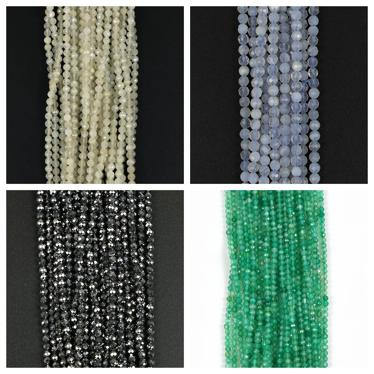 Abt.4 мм природный камень граненый агат лунный питерсит унакит свободные бусины