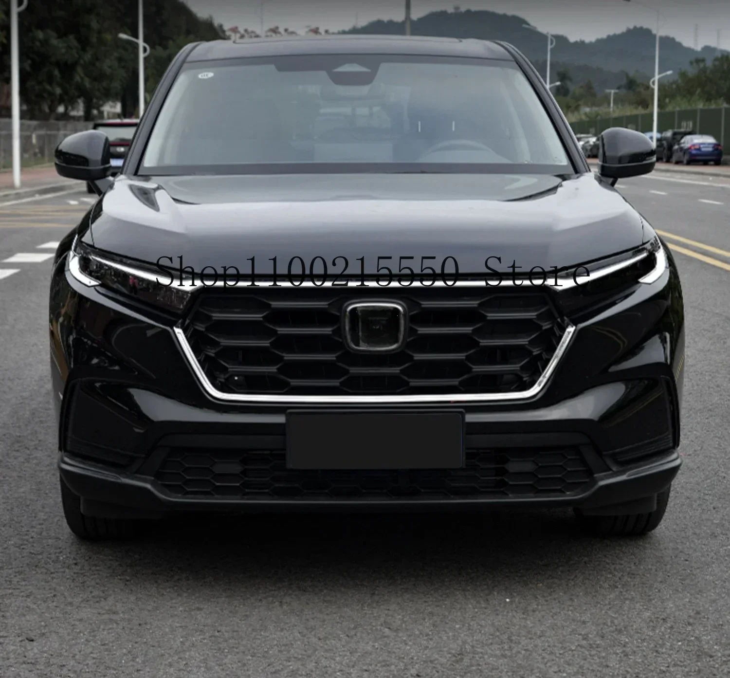 Для Honda CR-V CRV 2023 2024 углеродное волокно Передняя Центральная решетка Вокруг