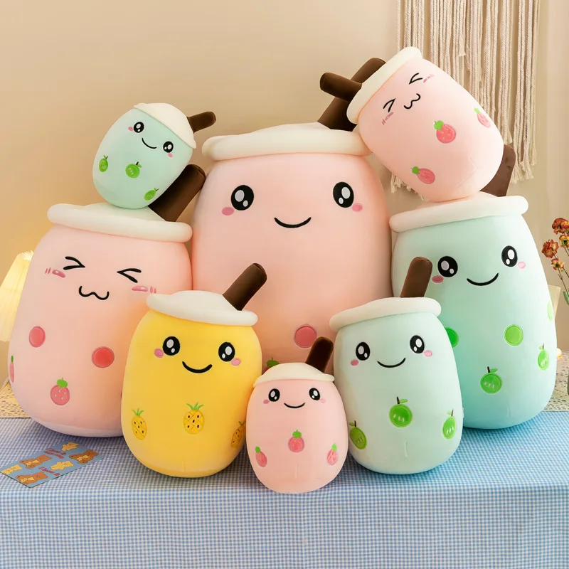 

Simulation Milk Tea Cup Kawaii Plush Toys Cartoon Anime Model Doll Stuffed Toy Christmas Gift For Children