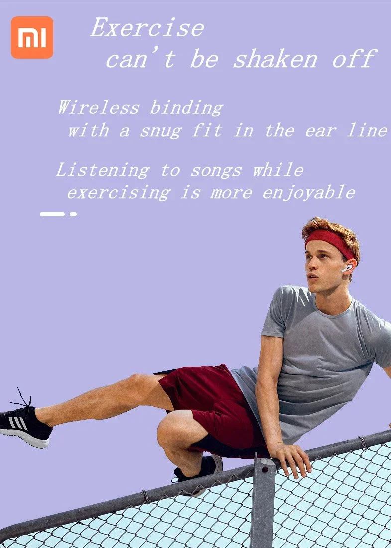 Беспроводные наушники Xiaomi Bluetooth-наушники TWS-гарнитуры стерео Hi-Fi спортивные с