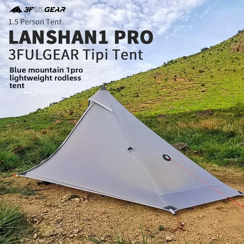Фото 3F UL GEAR LanShan 1 pro Just 690 грамм 1 человек уличная сверхлегкая палатка для кемпинга 3/4 сезона 230*80*125 см двухсторонняя палатка для кемпинга №3